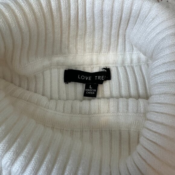 Cropped Turtleneck Ribbed Knit Sweater Top - Picture 4 of 6